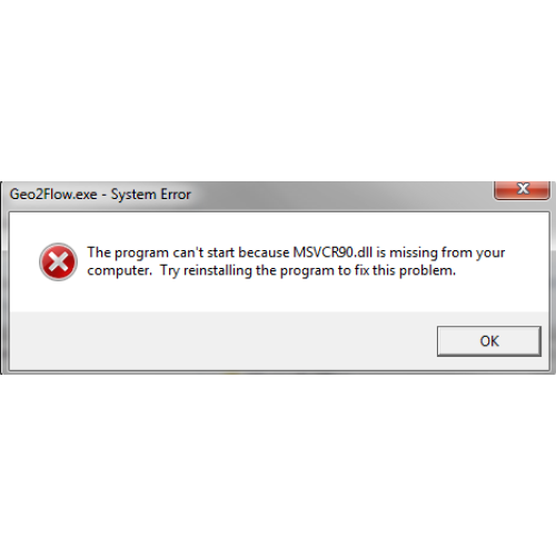 Помилка MSVCR90.dll / MSVCP90.dll при запуску програми