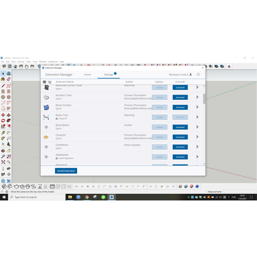 Встановлення плагіну MindSight Studios Profile Builder для SketchUp